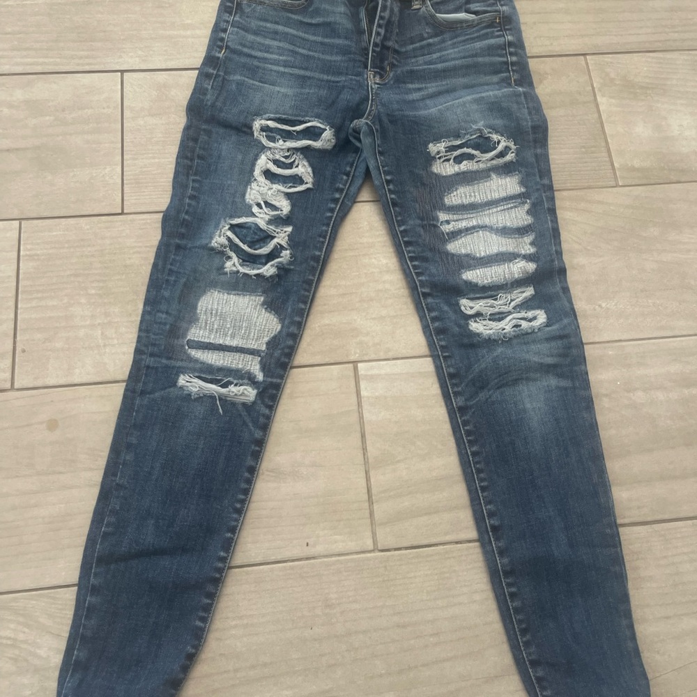 Distressed Blue Jeans for Women